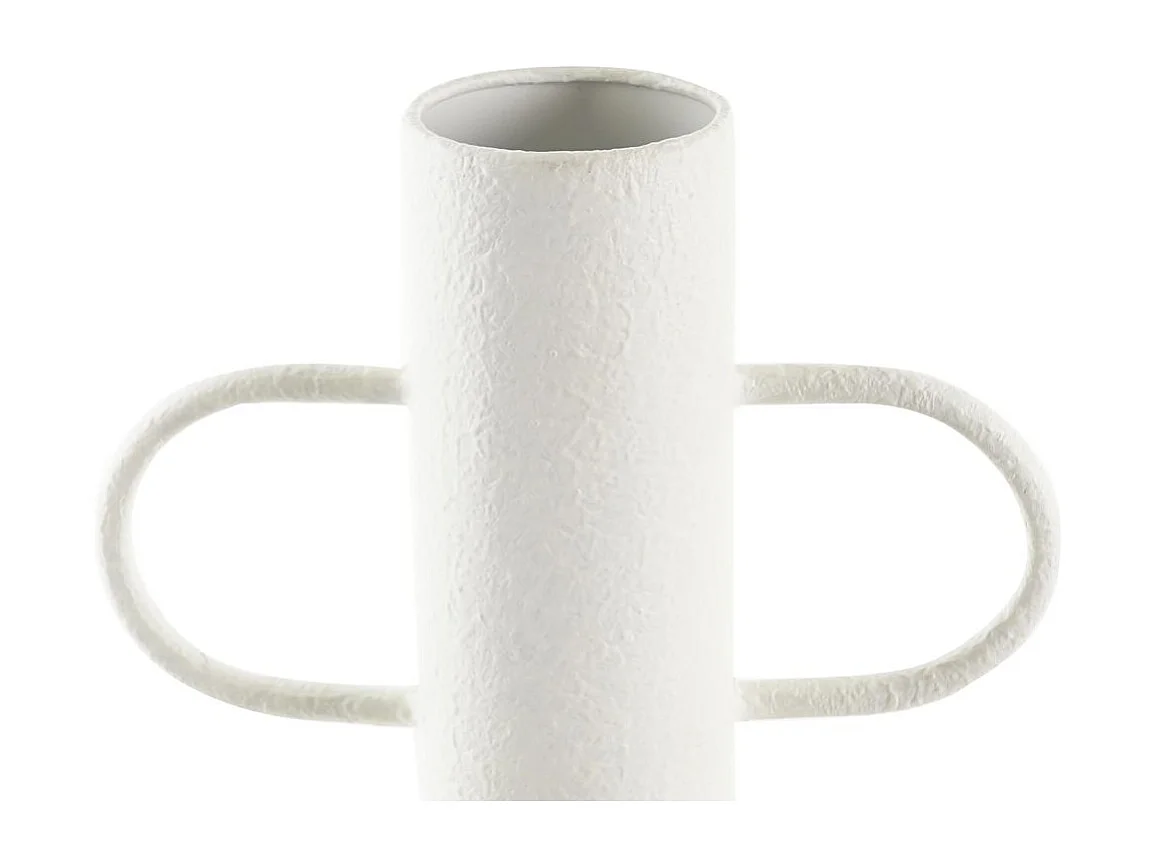 Jarrón DKD Home Decor Blanco Natural Metal 20 x 16 x 40 cm