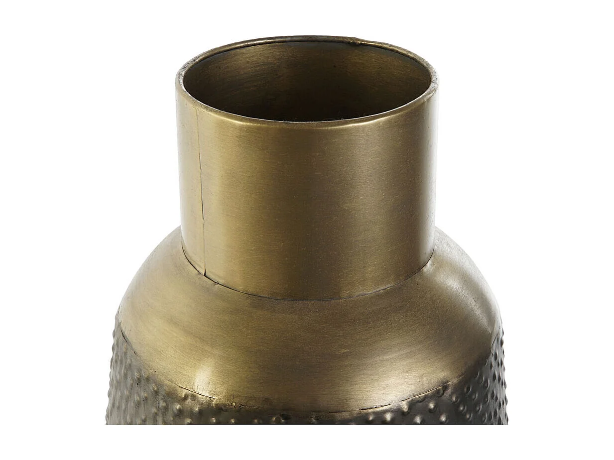 Jarrón DKD Home Decor Gris Dorado Gris oscuro Metal Moderno 25 x 25 x 47 cm