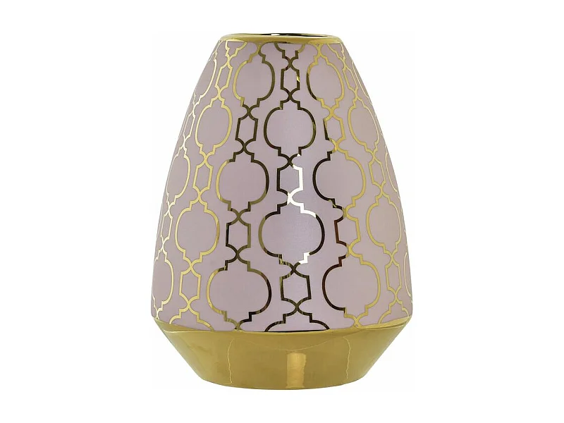 Jarrón DKD Home Decor Porcelana Rosa Dorado Oriental (18 x 18 x 24 cm)