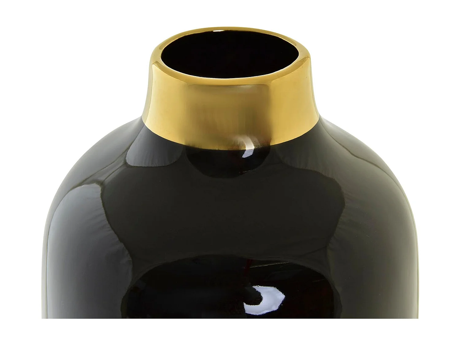 Jarrón DKD Home Decor Porcelana Dorado Bicolor Moderno (16 x 16 x 41 cm)