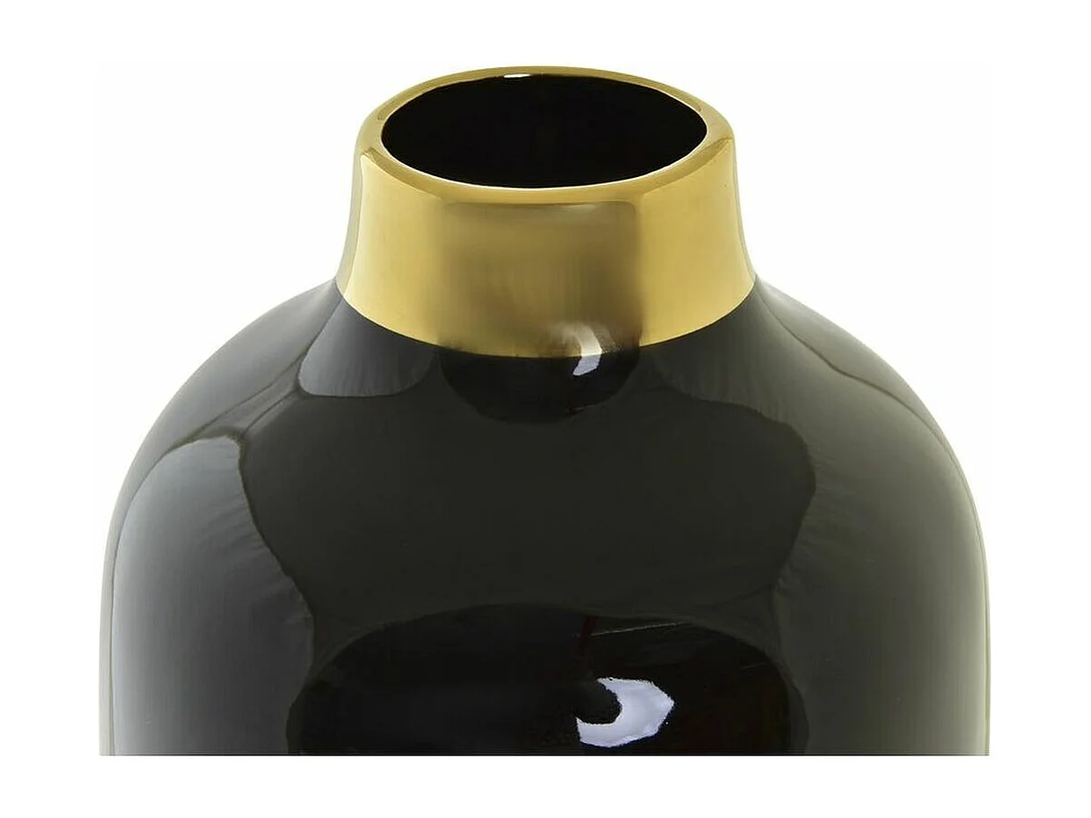 Jarrón DKD Home Decor Porcelana Dorado Bicolor Moderno (16 x 16 x 41 cm)