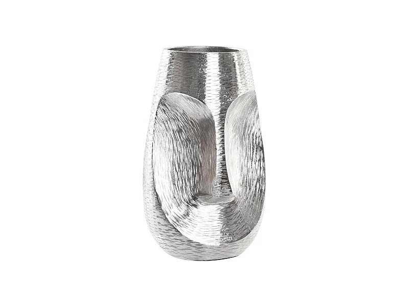 Jarrón DKD Home Decor Cara Plateado Aluminio Moderno (19 x 19 x 31 cm)