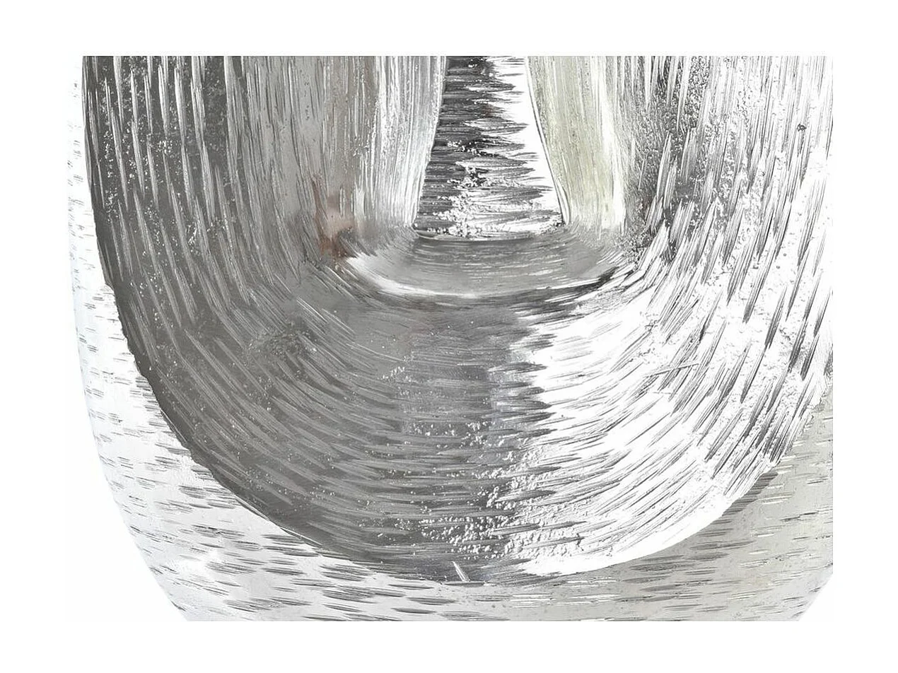 Jarrón DKD Home Decor Cara Plateado Aluminio Moderno (19 x 19 x 31 cm)
