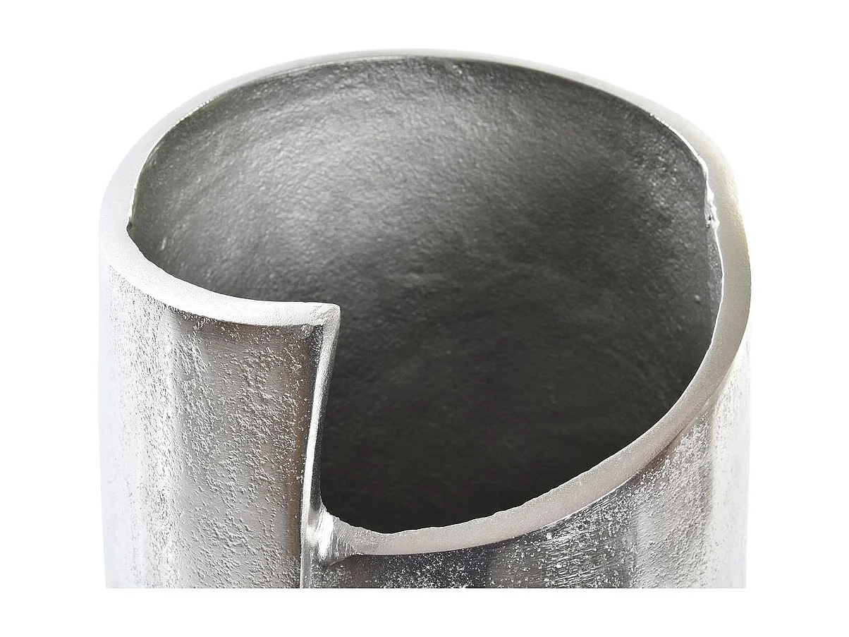 Jarrón DKD Home Decor 15 x 13 x 31 cm Cara Plateado Aluminio Moderno