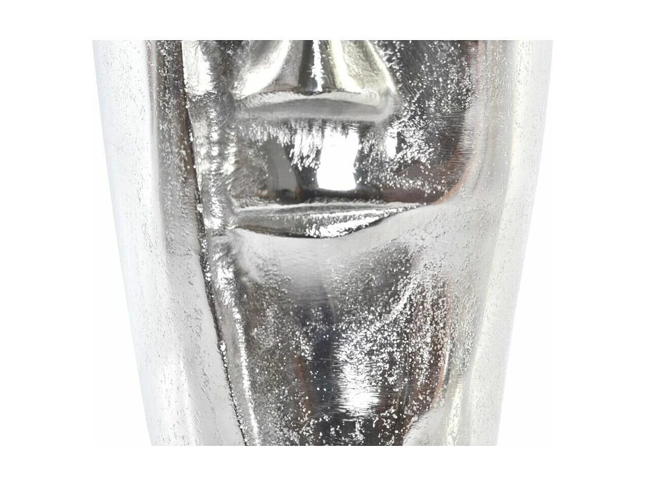 Jarrón DKD Home Decor 15 x 13 x 31 cm Cara Plateado Aluminio Moderno