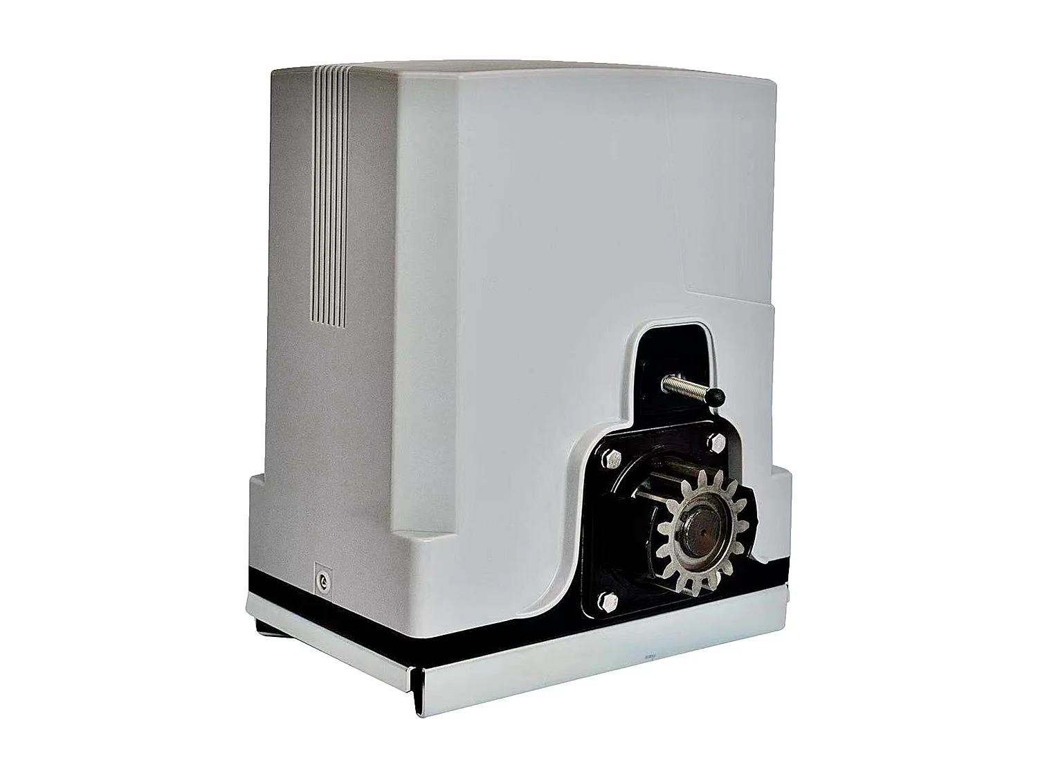 Cancello elettrico scorrevole L324 x H165 cm Alluminio traforato Antracite  - PRIMO