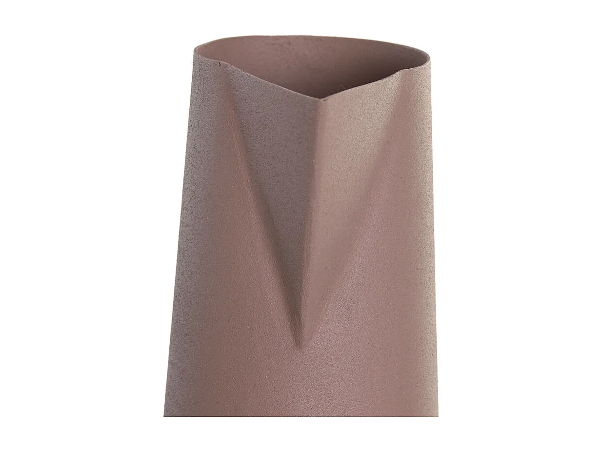 Jarrón DKD Home Decor 15 x 11 x 45 cm Beige Rosa Hierro (2 Unidades)