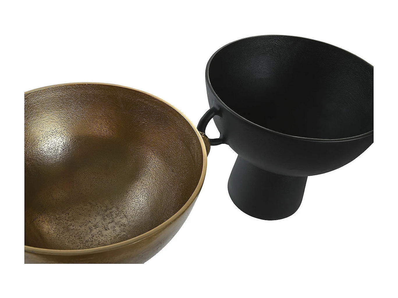 Jarrón DKD Home Decor 34 x 28 x 26 cm Negro Dorado Aluminio Moderno (2 Unidades)