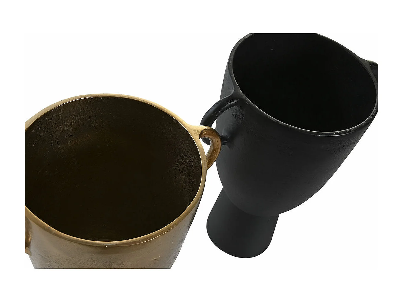 Jarrón DKD Home Decor 23 x 16 x 29 cm Negro Dorado Aluminio Moderno (2 Unidades)