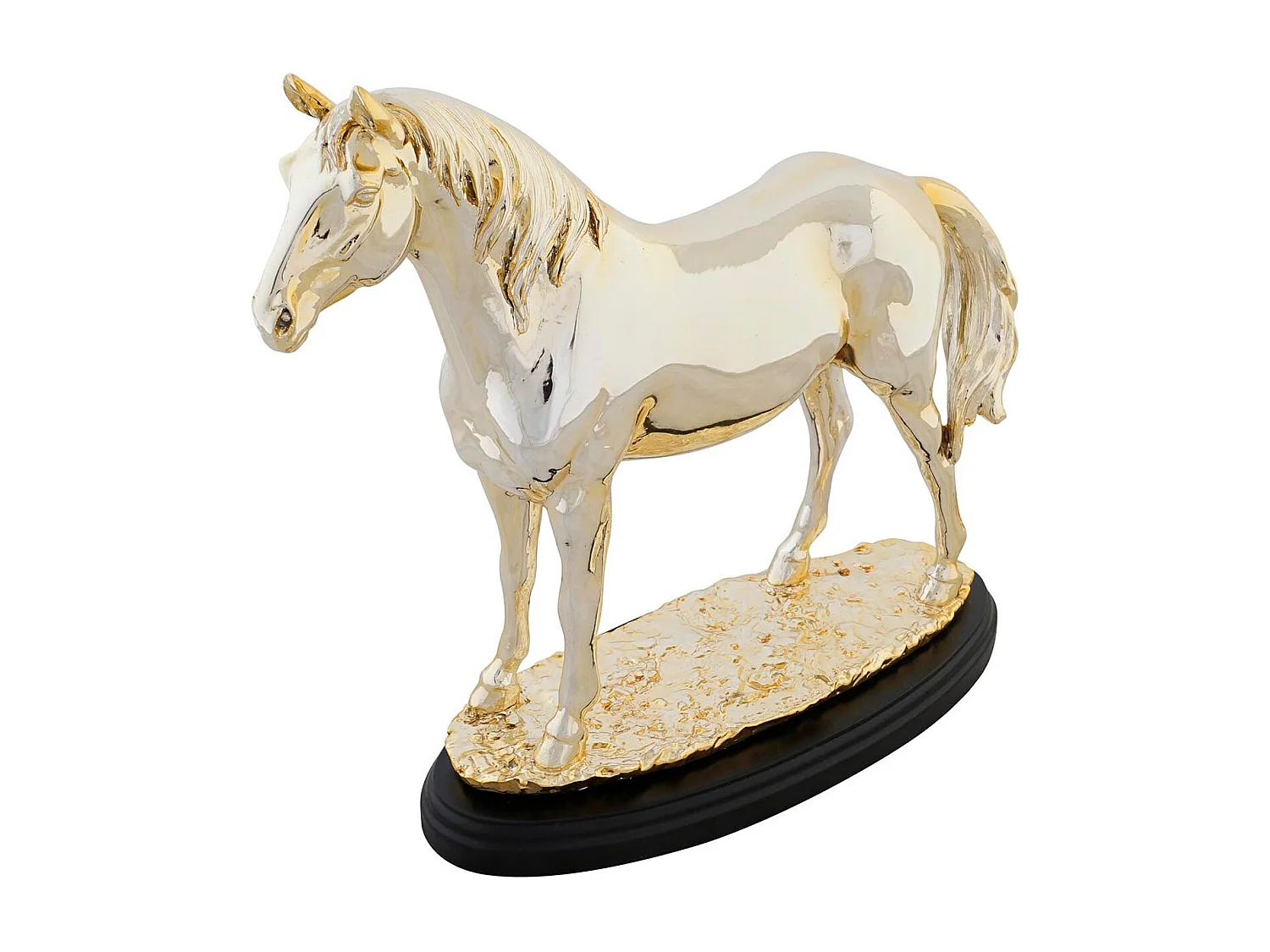 Figura resina Caballo Metalizado