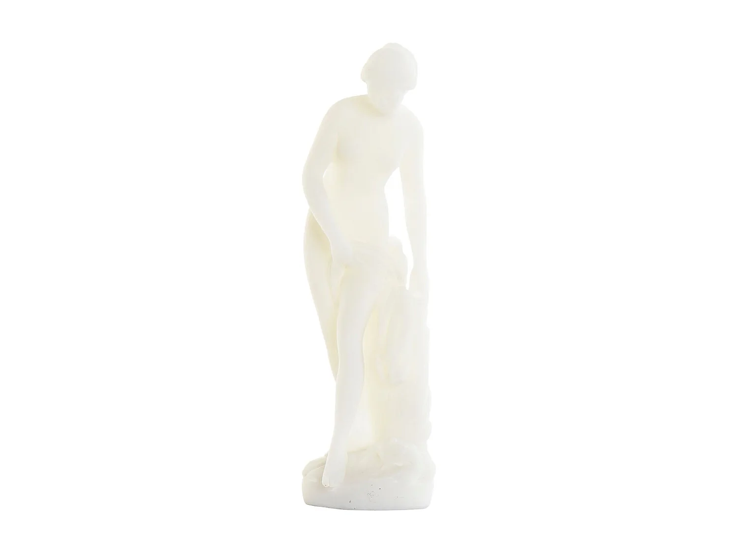 Klassiek witte resin decoratiefiguur 13,5x10,5x33,5 cm, elegant en tijdloos design