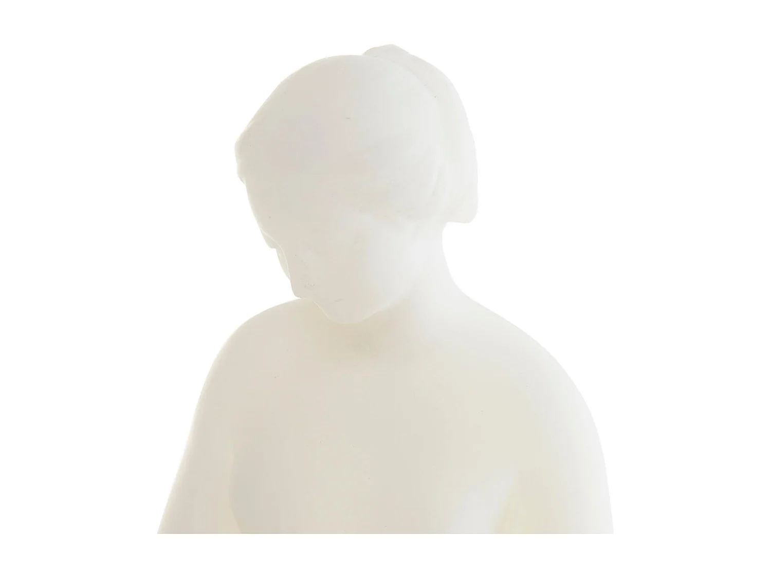 Klassiek witte resin decoratiefiguur 13,5x10,5x33,5 cm, elegant en tijdloos design