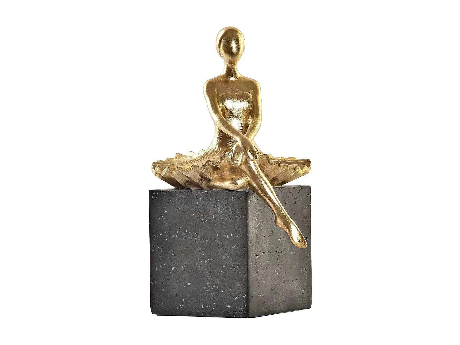 FIGURA RESINA 21,5X23X32 BAILARINA DORADO