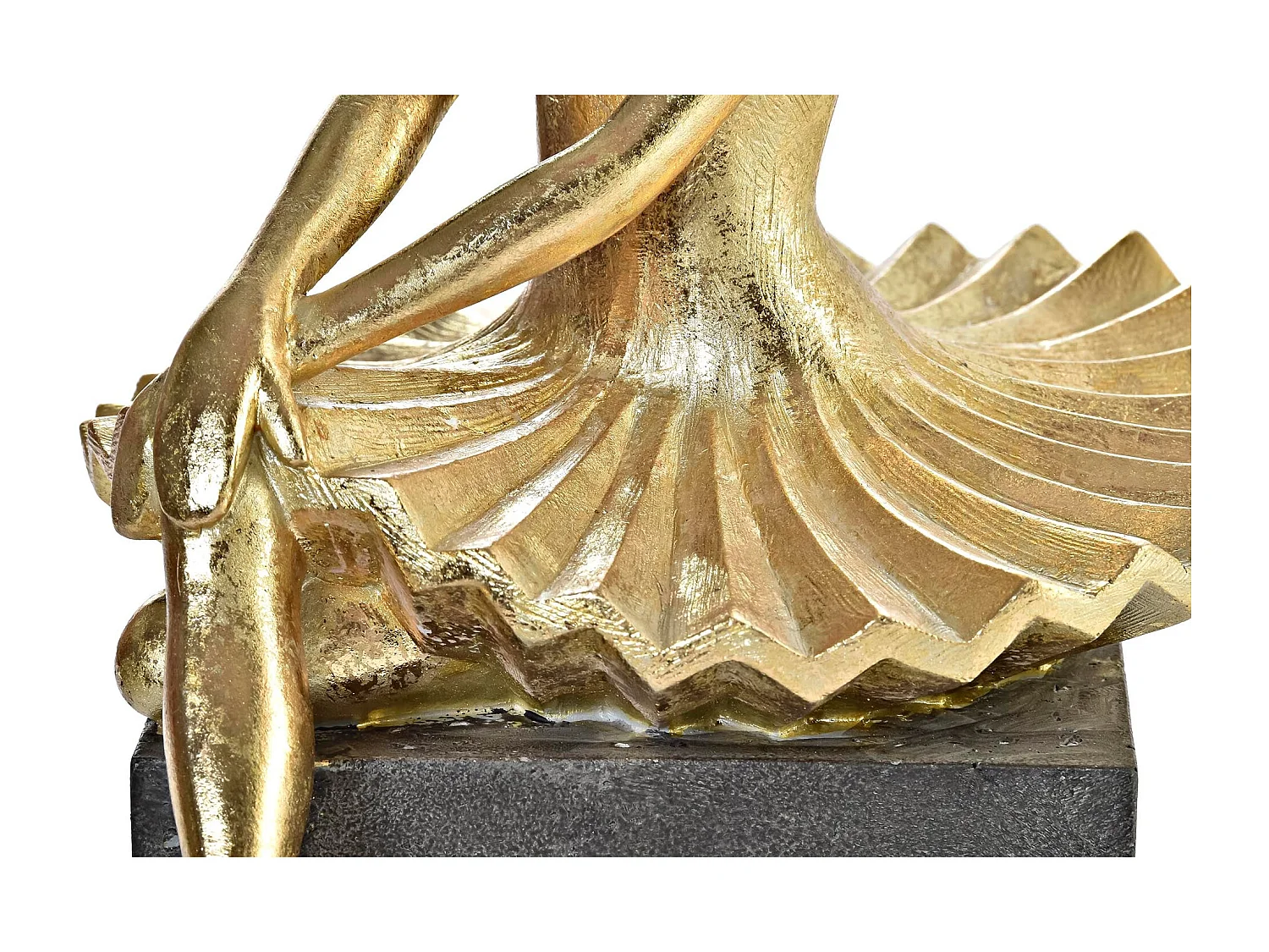 FIGURA RESINA 21,5X23X32 BAILARINA DORADO
