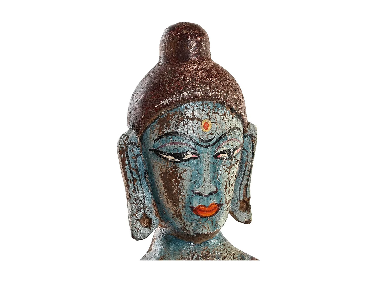 Figura Buda en Mango y Hierro 18x9x47 cm - 2 Surtidos