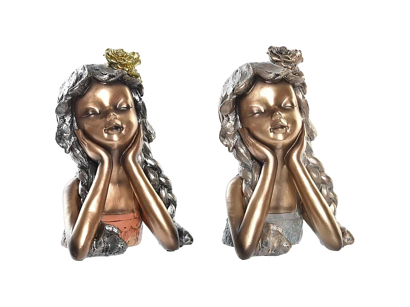 FIGURA RESINA 17X14X25 NIÑA 2 SURT.