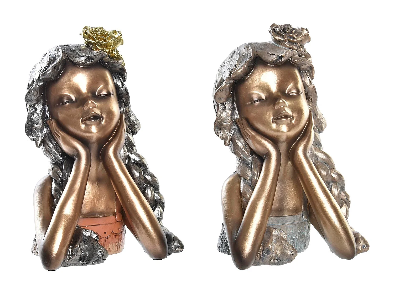 FIGURA RESINA 17X14X25 NIÑA 2 SURT.