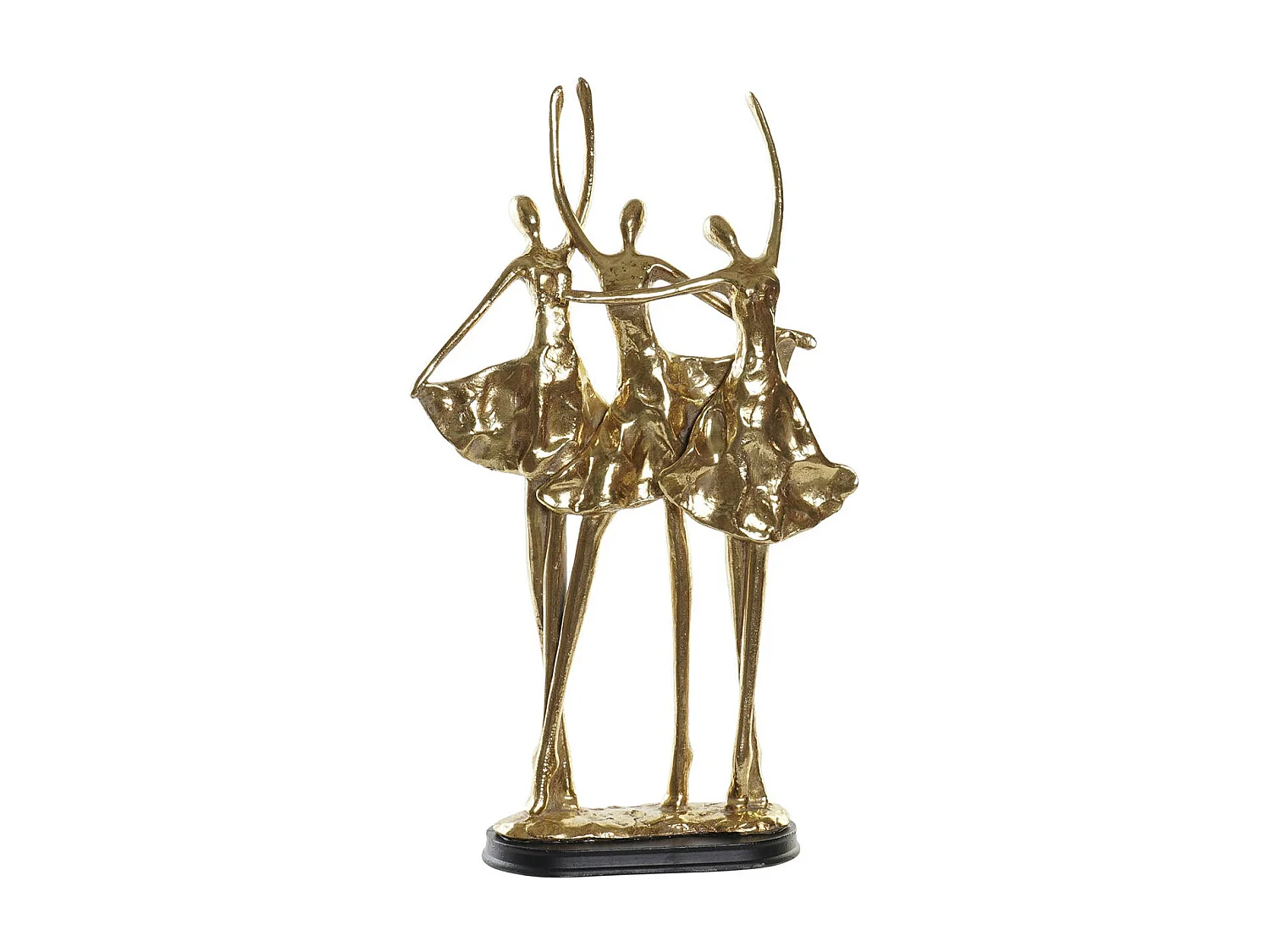 Statue décorative dorée en résine "Bailarinas" 25x9,8x44,5 cm, élégance et grâce artistique