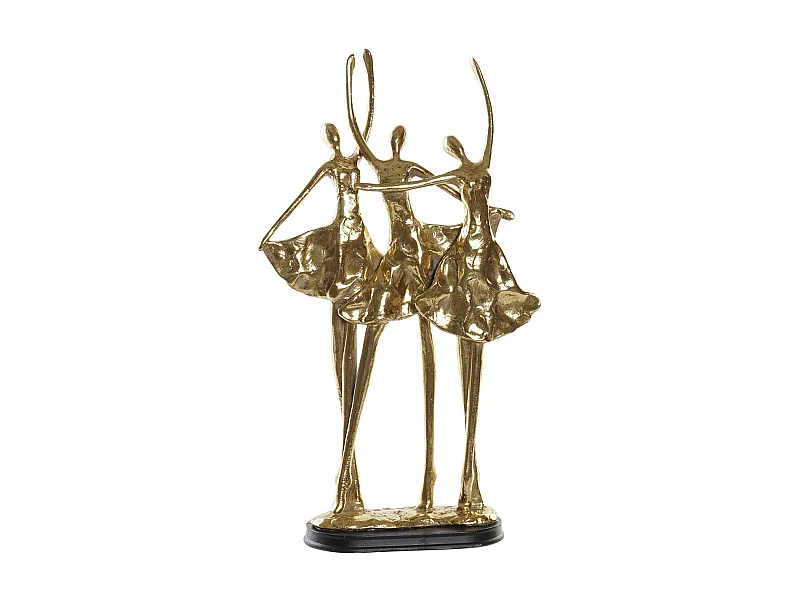 FIGURA RESINA 25X9,8X44,5 BAILARINAS DORADO