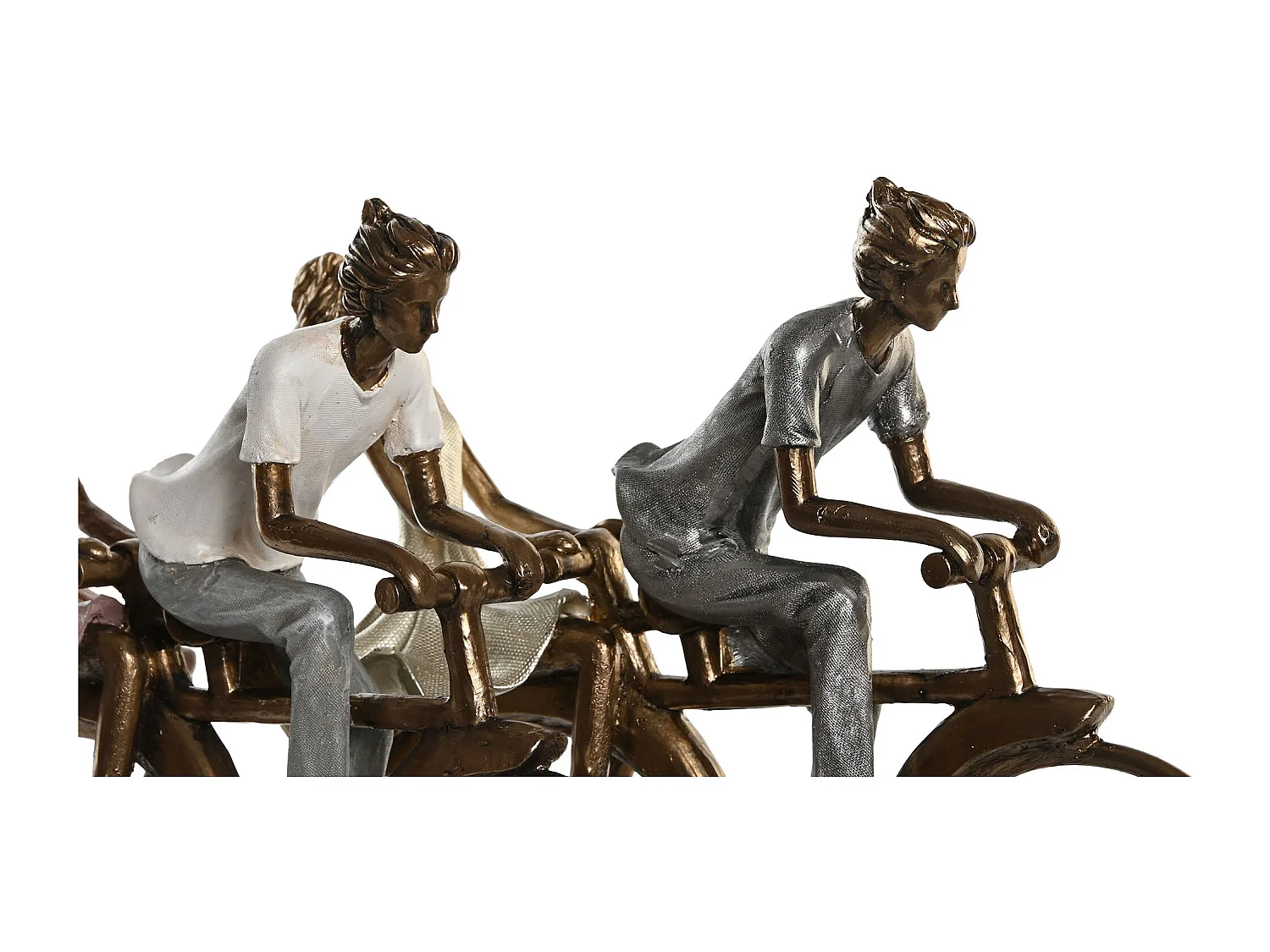 Figura de Resina 'Bici Pareja' 27x9,5x23 cm - Decoración Romántica para el Hogar