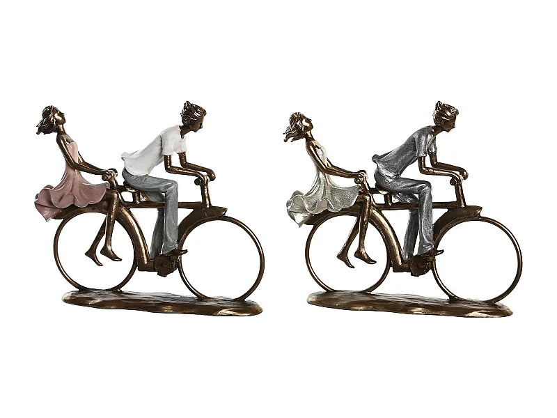 Harzfigur 'Bici Pareja' 27x9,5x23 cm - Romantische Dekoration für Zuhause