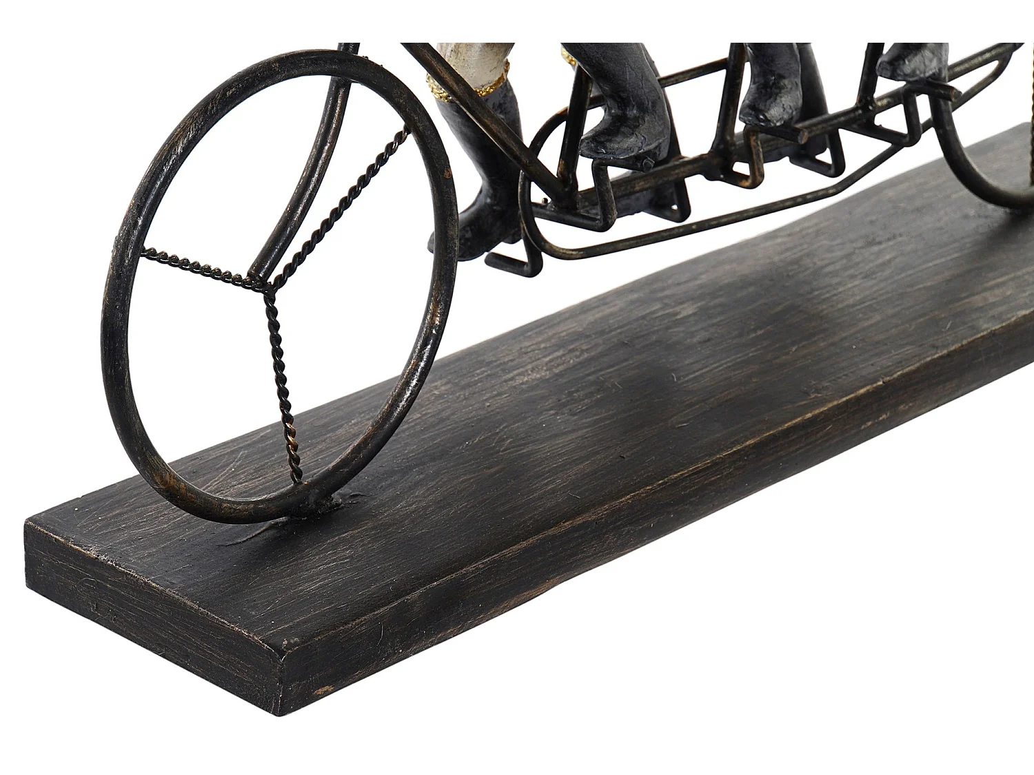 FIGURA RESINA METAL 40X9X31 MONOS BICI NEGRO