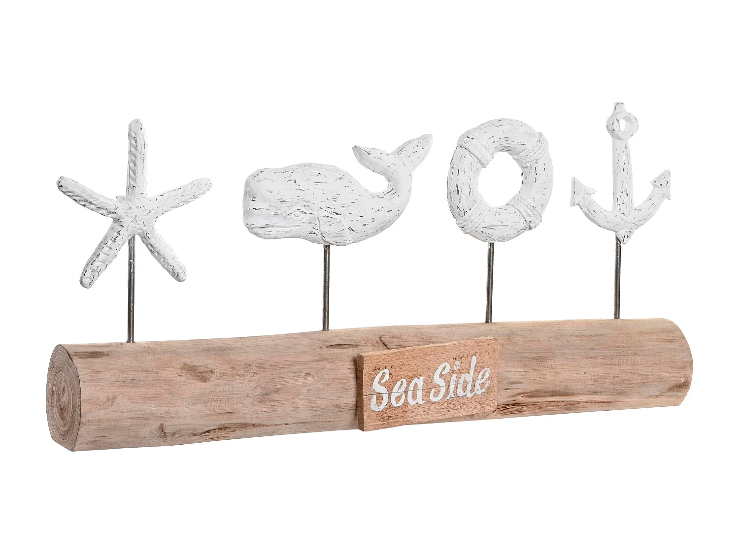 Figura de Ballena de Resina y Mango 57x10x28 cm Decoración Náutica