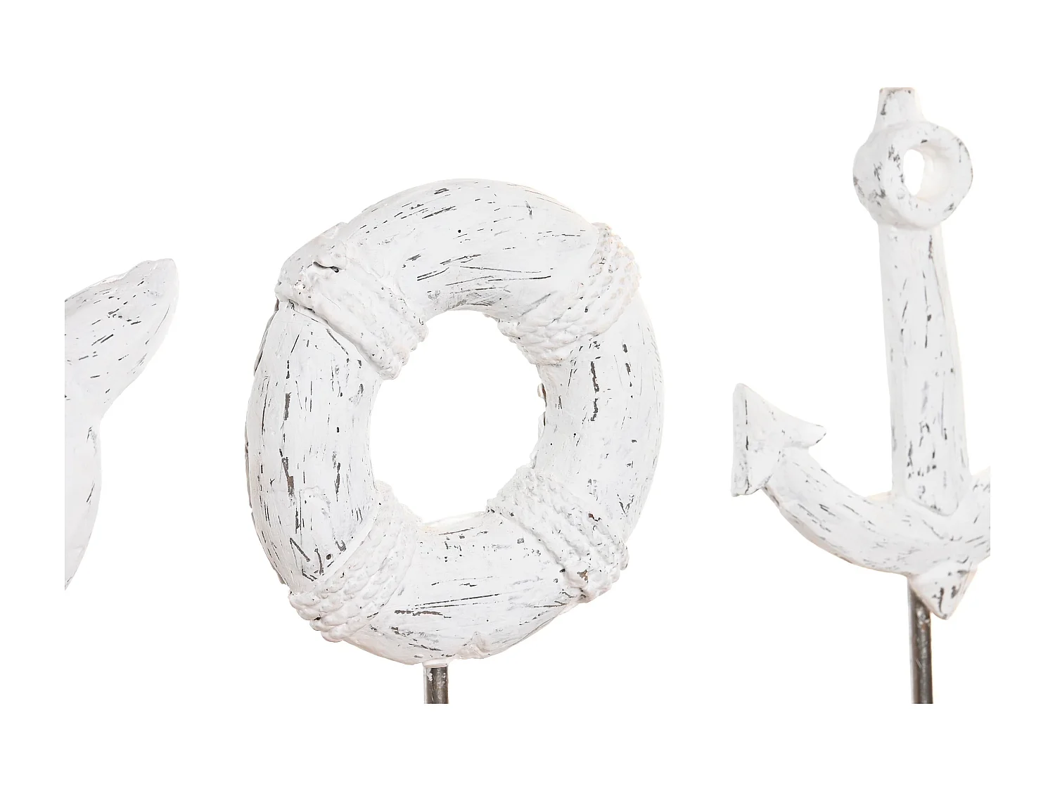 Figura Baleine en Résine et Mangue 57x10x28 cm Décor Nautique