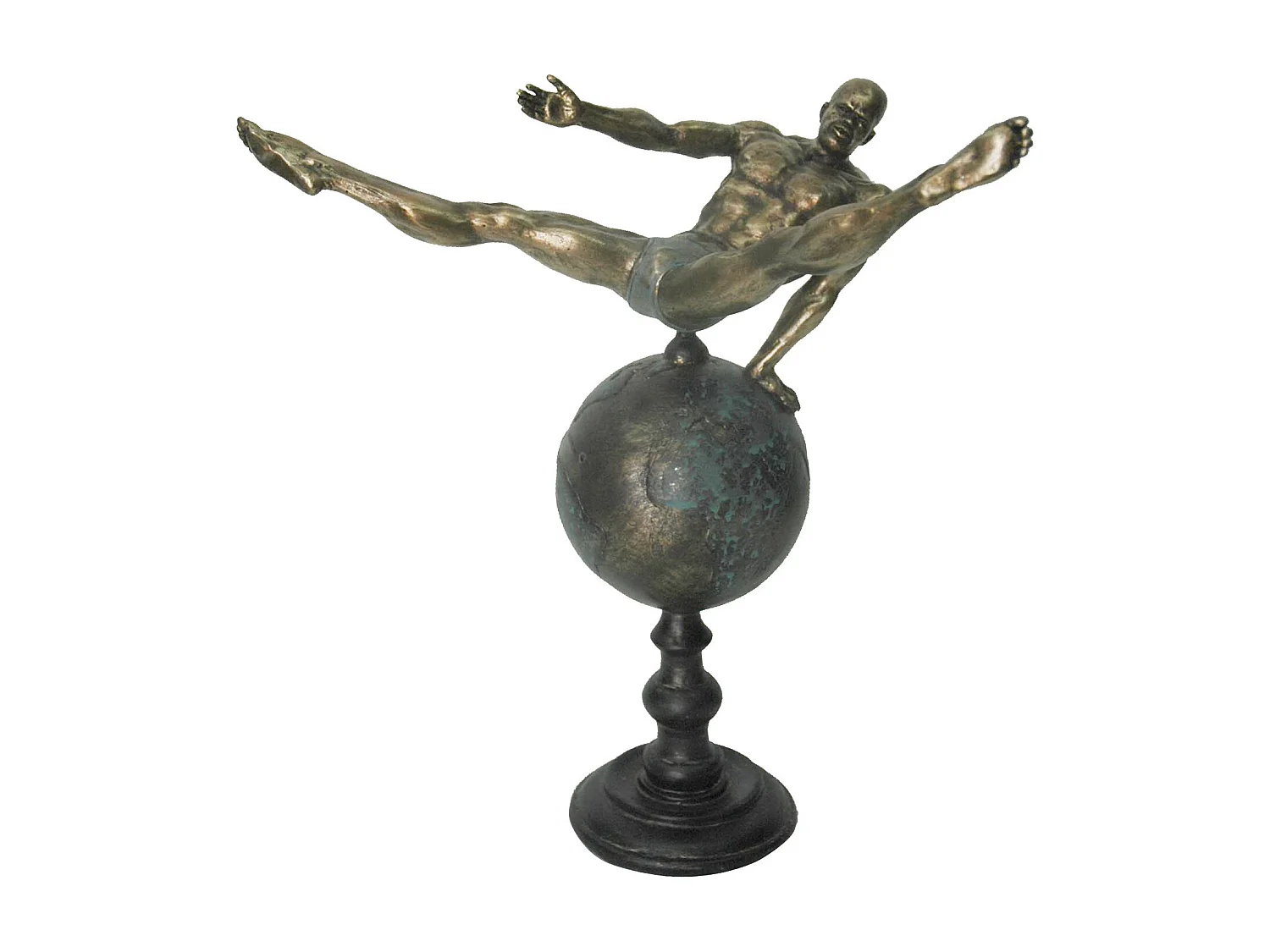 Harzfigur Alter Goldener Turner 29x16x33 cm