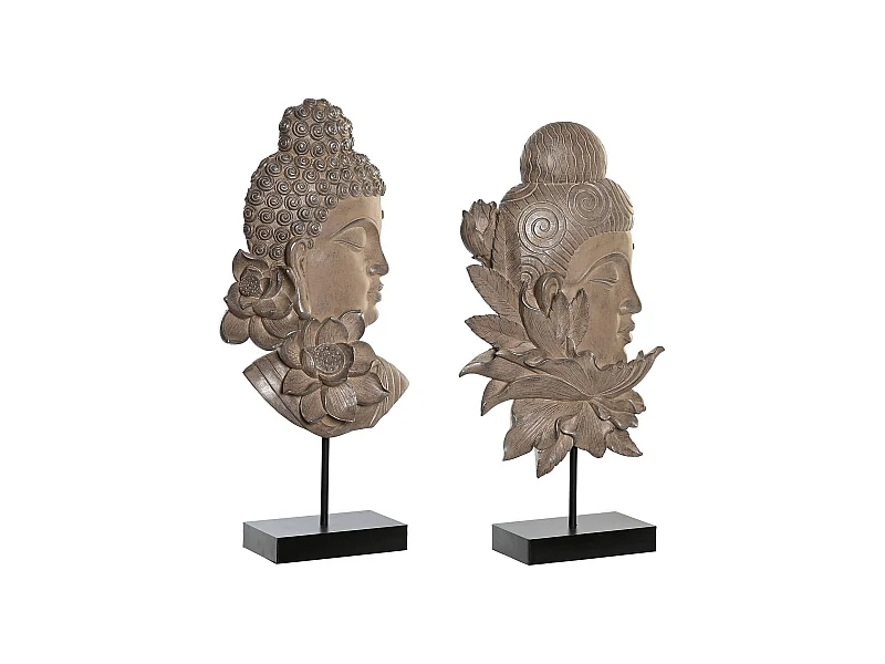 FIGURA RESINA METAL 23X8X42 BUDA 2 SURT.