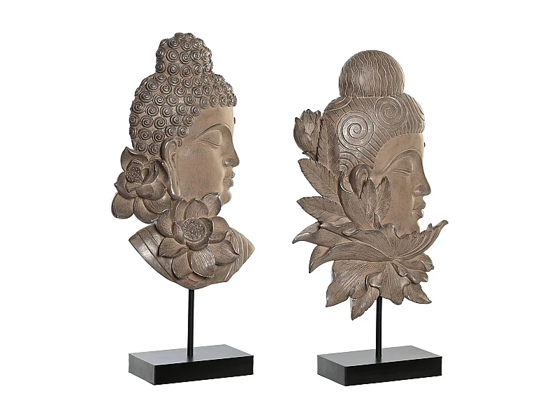 FIGURA RESINA METAL 23X8X42 BUDA 2 SURT.