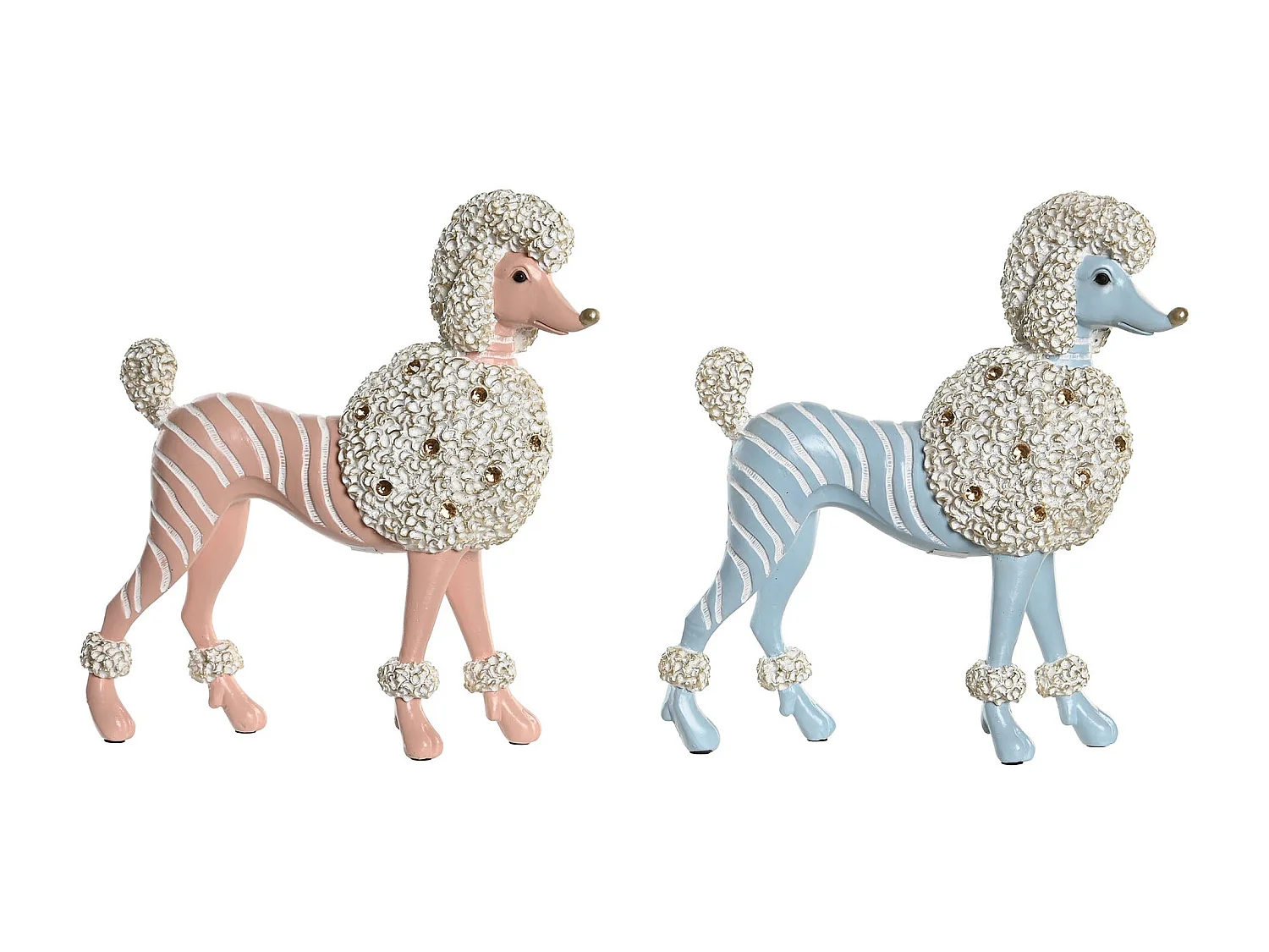 FIGURA RESINA 25X8X27,5 PERRO CANICHE 2 SURT.