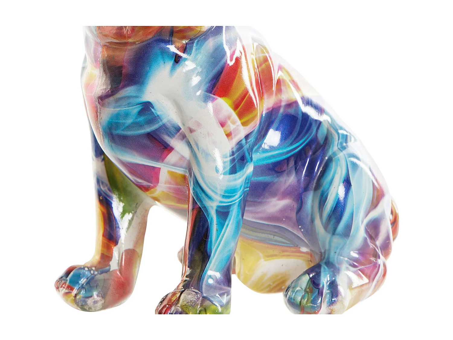 FIGURA RESINA 18,5X11,5X23,5 PERRO CORONA 2 SURT.