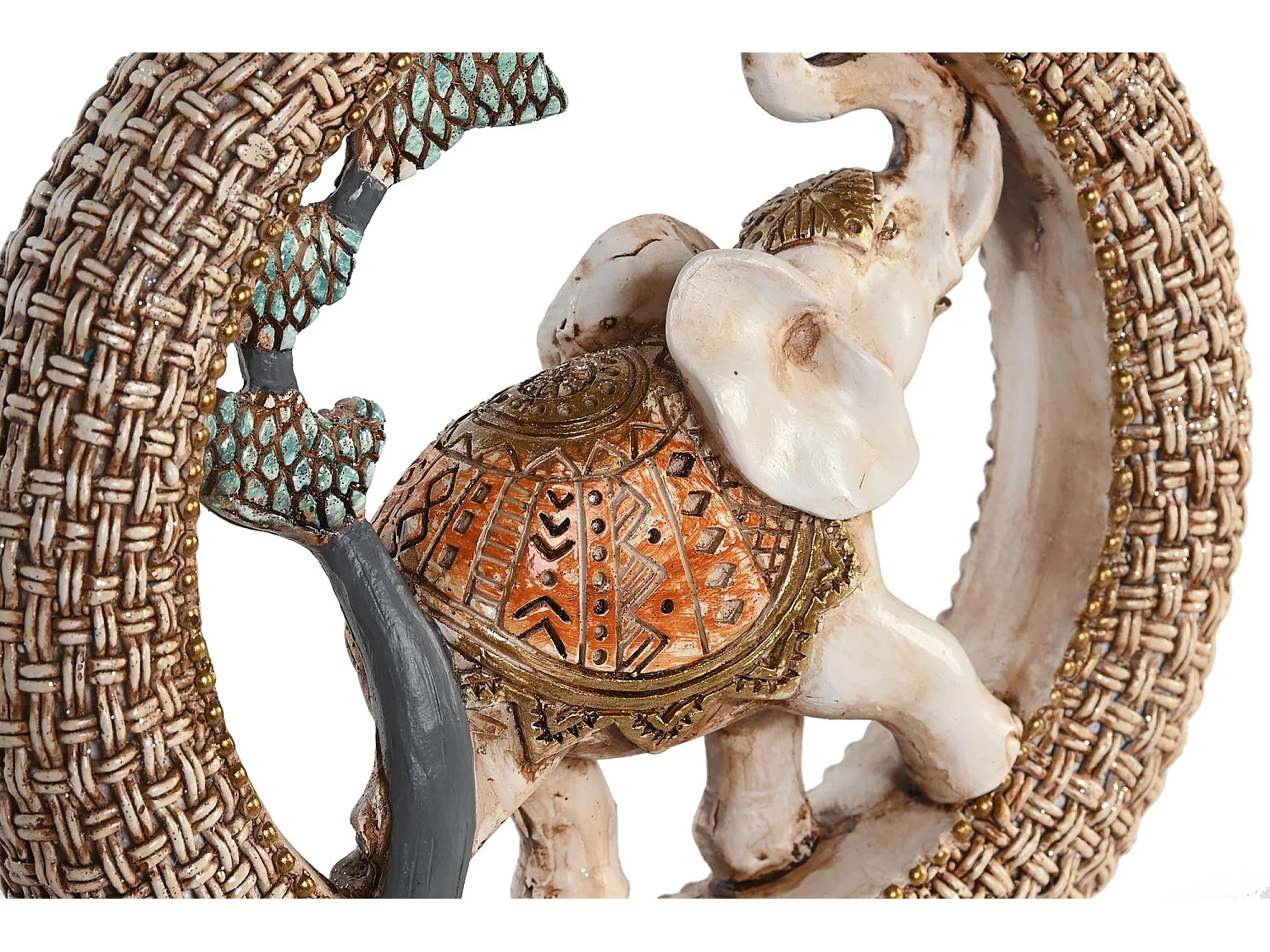 FIGURA RESINA METAL 19,5X6,3X25,5 ELEFANTE 2 SURT.