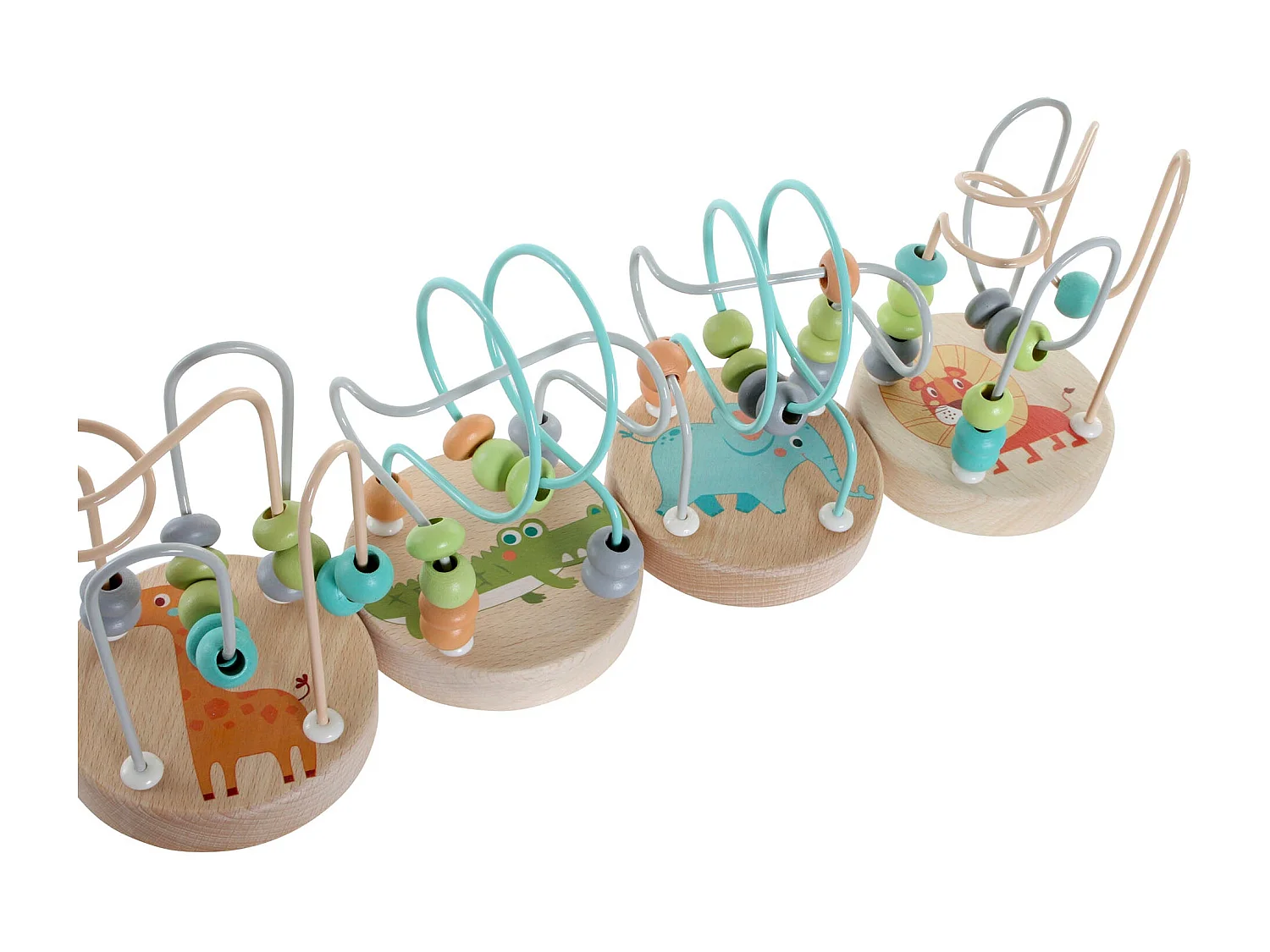 Juego de madera Animales 9x9x12 - Lote de 4