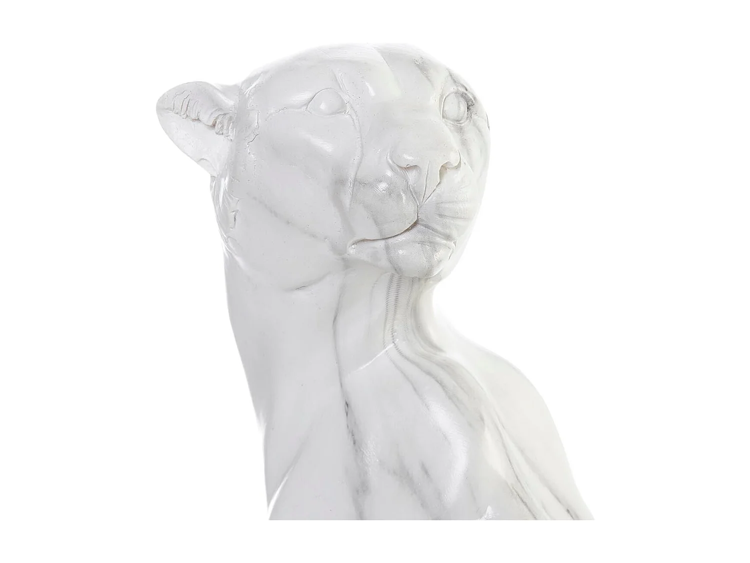 FIGURA RESINA 25X18X41 LEOPARDO SIMIL MARMOL