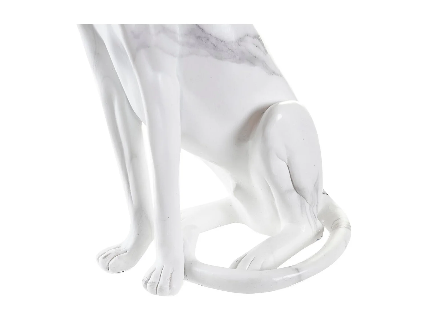 FIGURA RESINA 25X18X41 LEOPARDO SIMIL MARMOL