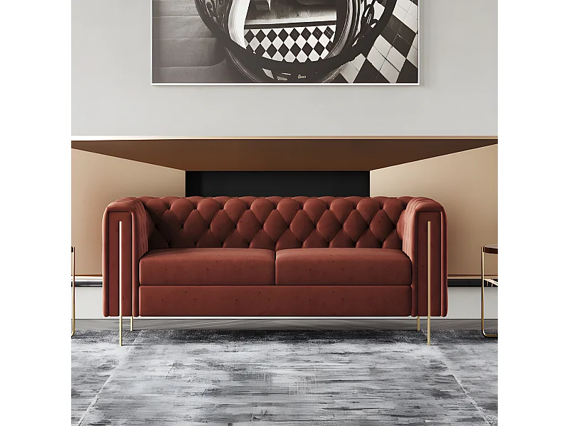 Sofagarnitur Set Sitz Polster 4tlg. Wohnzimmer Set Luxus Chesterfield