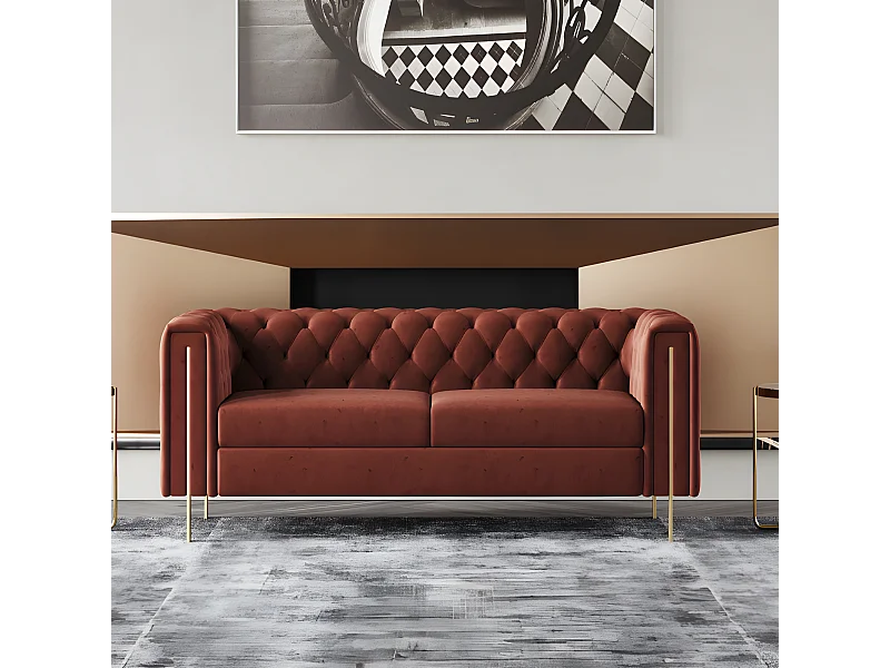 Sofagarnitur Set Sitz Polster 4tlg. Wohnzimmer Set Luxus Chesterfield