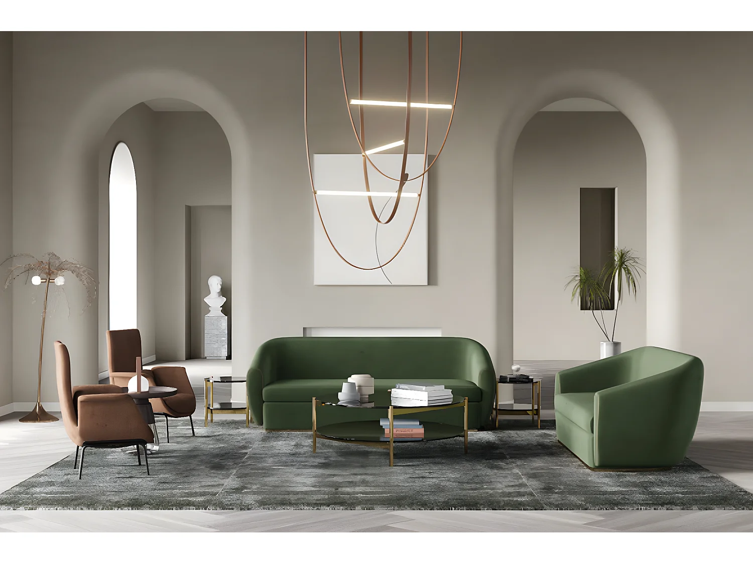 Sofagarnitur 3+3 Sitzer Sofa Leder Sofas Couchen Polster Sitz