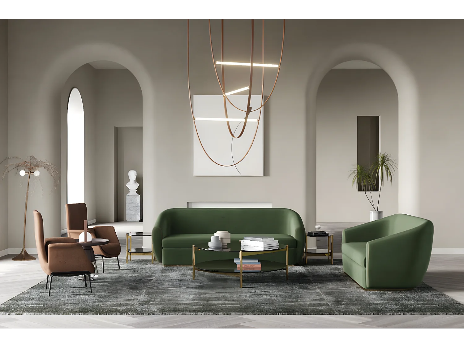 Sofagarnitur 3+3 Sitzer Sofa Leder Sofas Couchen Polster Sitz