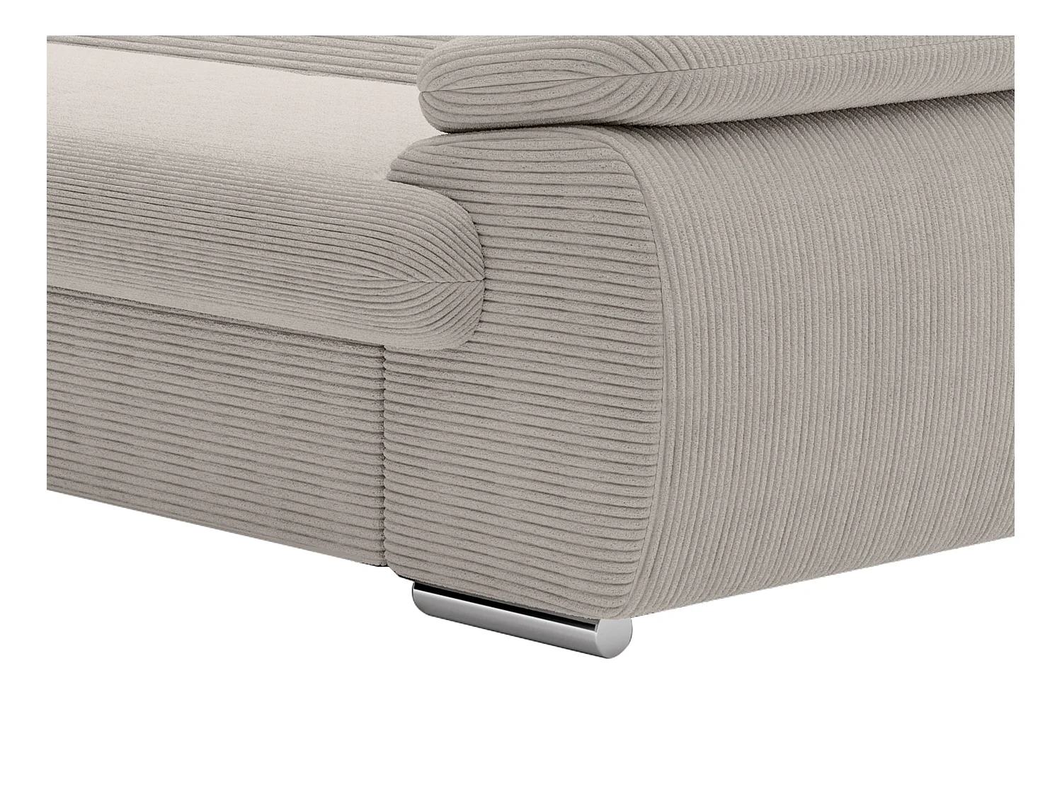 Divano letto in Velluto a coste Beige - Angolo a sinistra - FABIEN