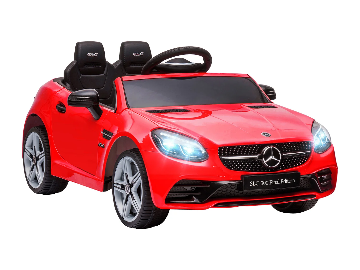 Voiture véhicule électrique enfant 6 V 5 Km/h max. télécommande effets sonores + lumineux Mercedes SLC 300 rouge