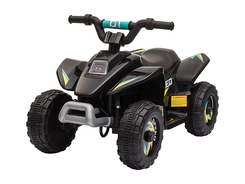 Quad électrique enfant - voiture électrique enfant - marche AV, AR - 6 V, V. max. 4,6 Km/h - noir
