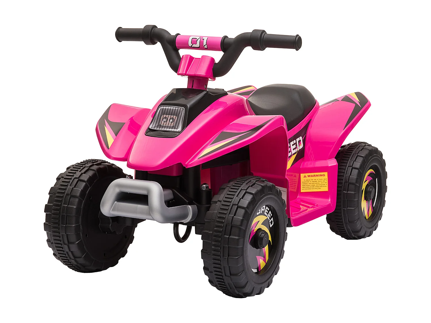 Quad électrique enfant - voiture électrique enfant - marche AV, AR - 6 V, V. max. 4,6 Km/h - rose