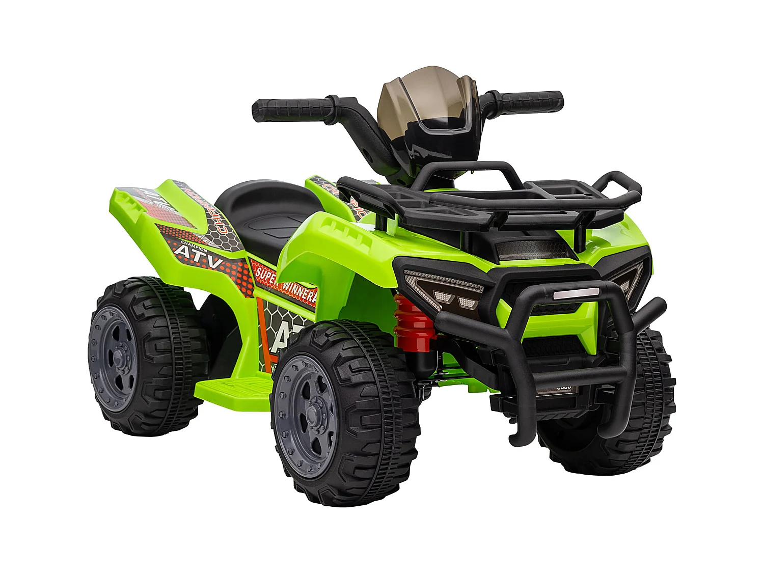 Buggy électrique enfant quad électrique pour enfant de 18 à 36 mois effet lumineux 6 V 2 Km/h max. métal PP vert