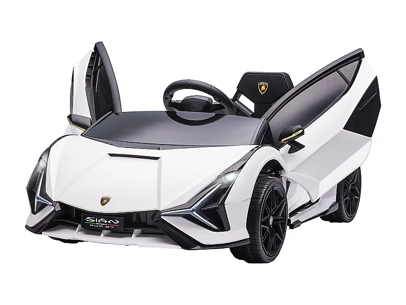 Voiture électrique enfant de sport supercar 12 V - V. max. 5 Km/h effets sonores + lumineux blanc