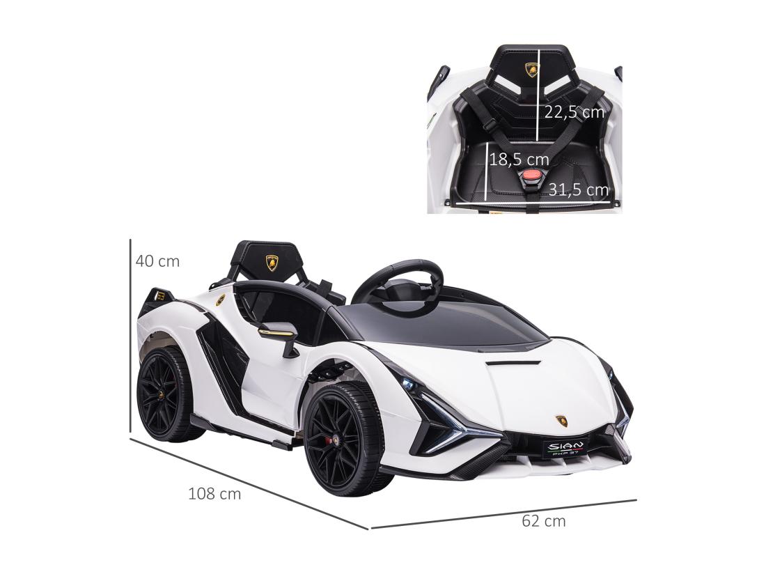 vente unique Voiture électrique enfant de sport supercar 12 V - V. max. 5 Km/h effets sonores + lumineux blanc
