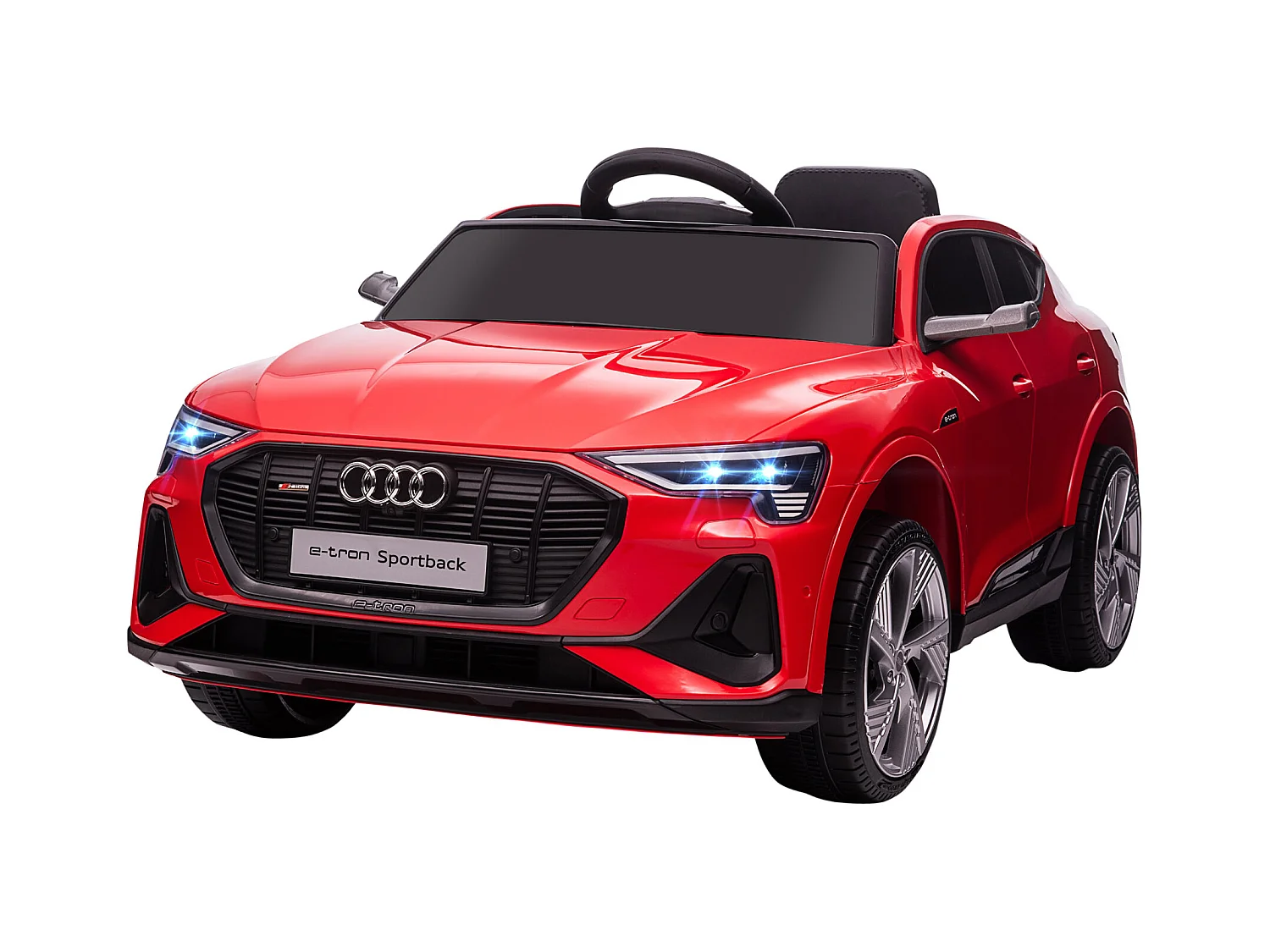 Voiture véhicule électrique enfant e-tron Sportback S line 12 V - V. max. 8 Km/h - effets sonores, lumineux - télécommande, port USB, MP3 - rouge