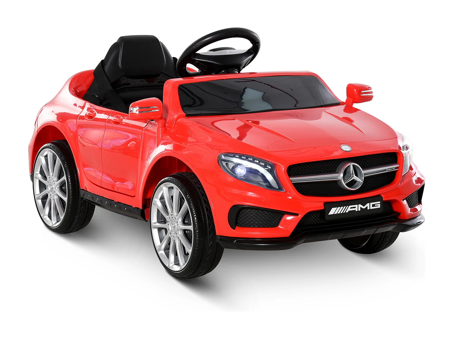 Voiture véhicule électrique enfant 6 V 7 Km/h max. télécommande effets sonores + lumineux Mercedes GLA AMG rouge